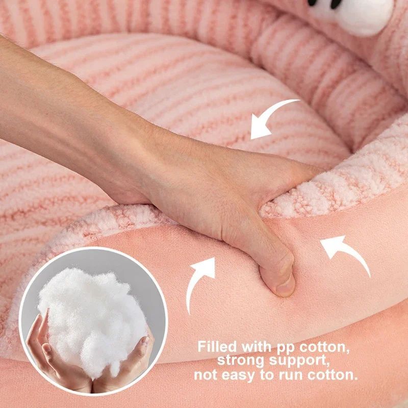 Modern Solid Color Plush Pet Bed Soft Warm Washable Sleeping Mat