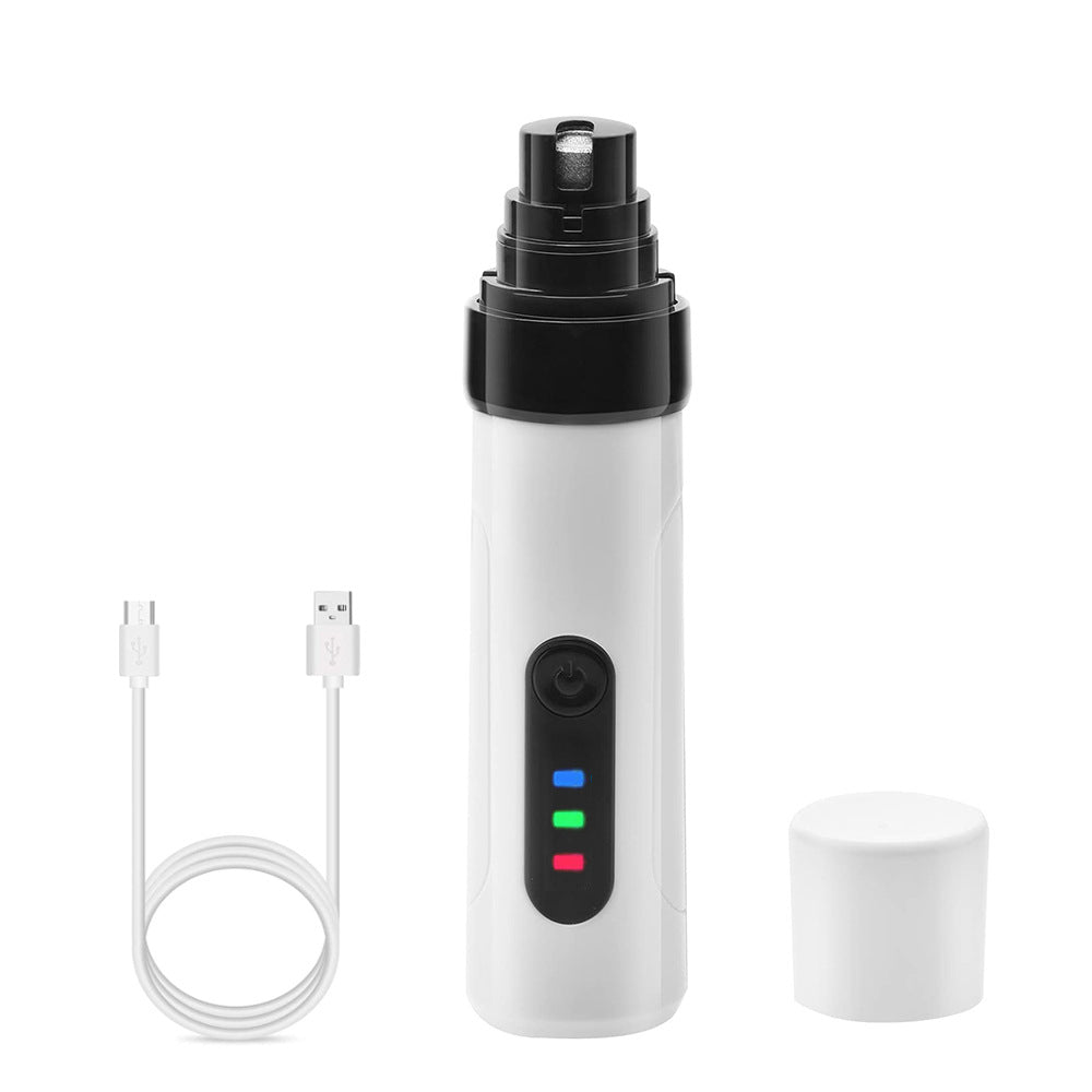 Rechargeable Electric Pet Nail Grinder Quiet USB Grooming Trimmer Tool