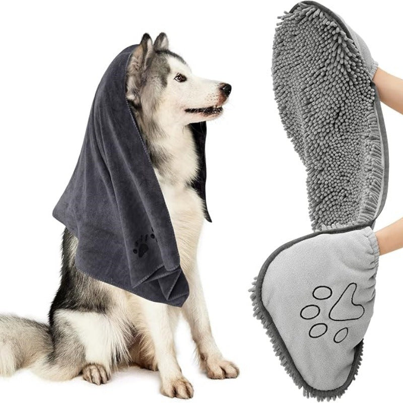 Quick Absorbing Pet Bath Towel Soft Cotton For Grooming