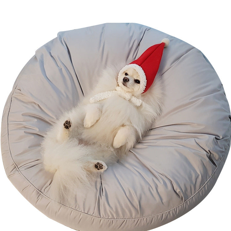 Large Round Pet Bed Moisture Proof Washable Elastic Comfortable Mat