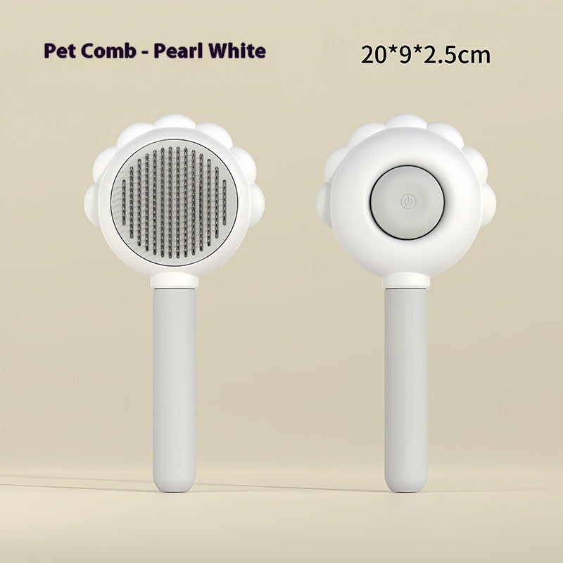 2 In 1 Self Cleaning Pet Brush With Spray Grooming Tool