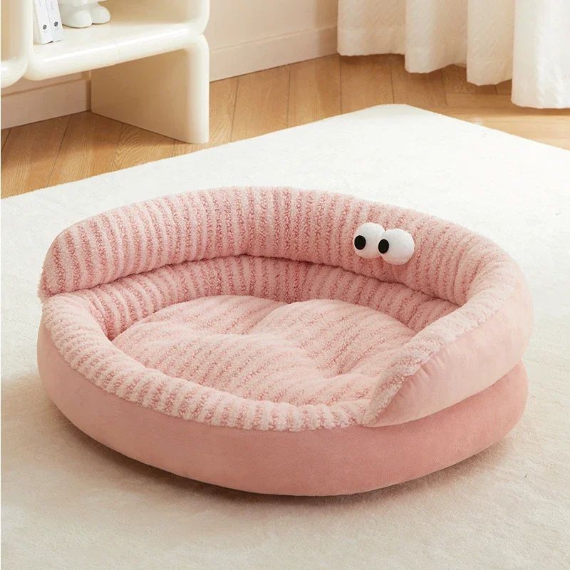 Modern Solid Color Plush Pet Bed Soft Warm Washable Sleeping Mat