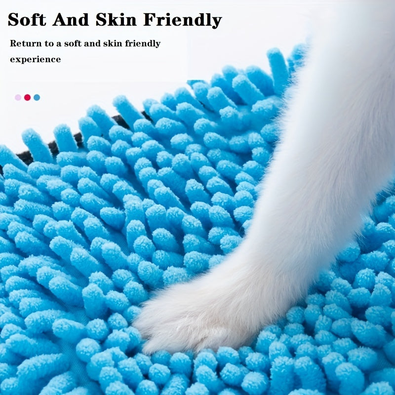 Microfiber Pet Bath Towel Quick Drying Absorbent With Hand Pockets