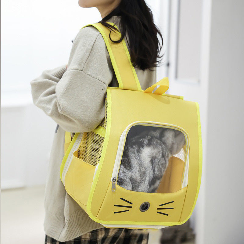 Breathable Pet Carrier Backpack For Outdoor Travel And Transport