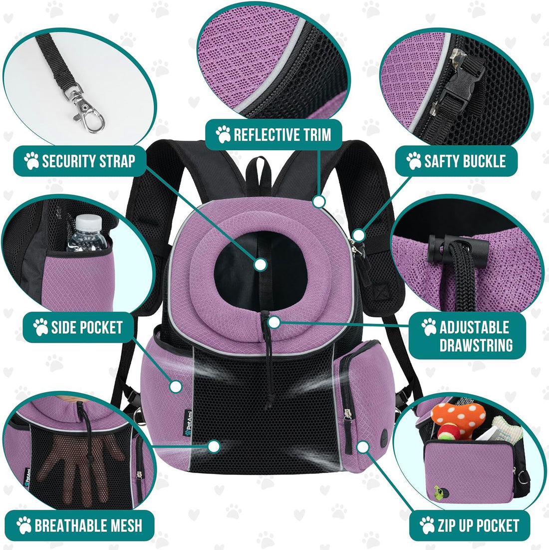 Portable Breathable Pet Carrier Backpack For Travel And Outdoors
