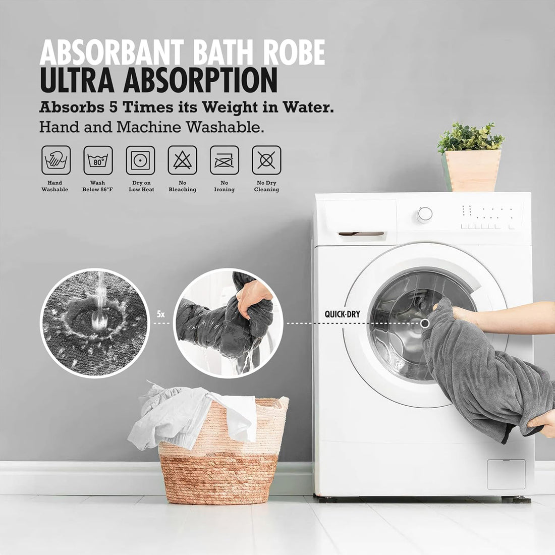 Super Absorbent Pet Bathrobe Towel Pajamas Coat Outfit For Grooming