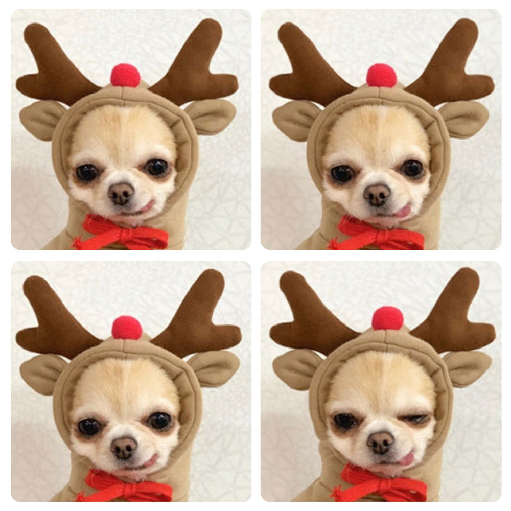 Hooded Apricot Elk Pet Sweater For Warmth