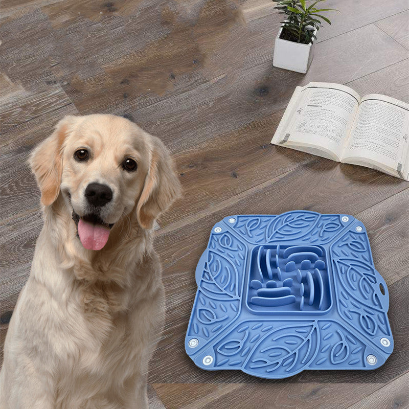 Silicone Foldable Slow Feeding Mat And Bowl For Pets