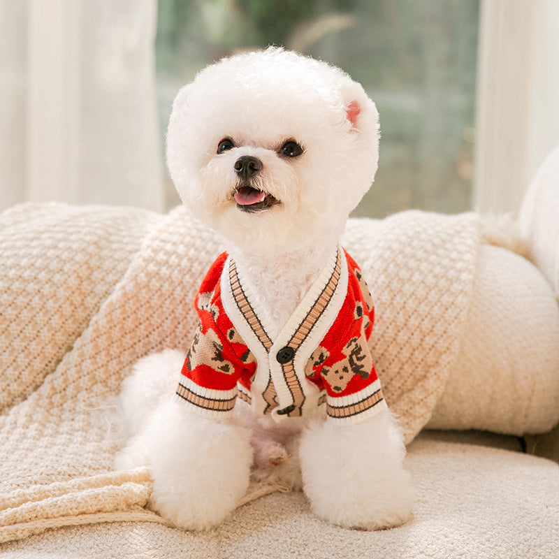 Pet Simple Warm Knitted Sweater For Small And Medium Pets