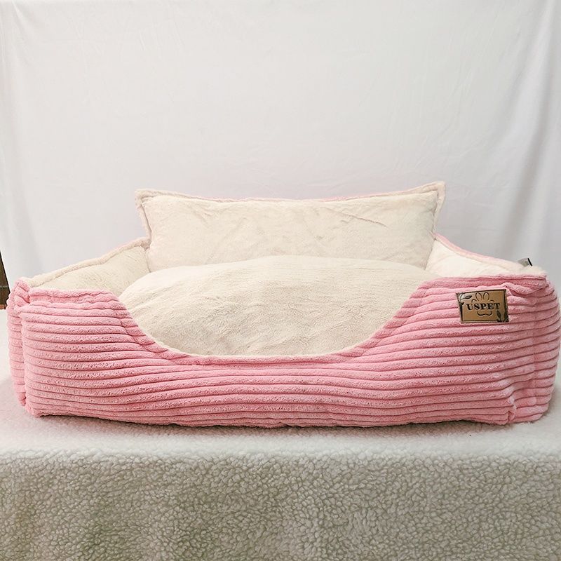 Removable Washable Plush Pet Bed Warm Comfortable Sleeping Kennel