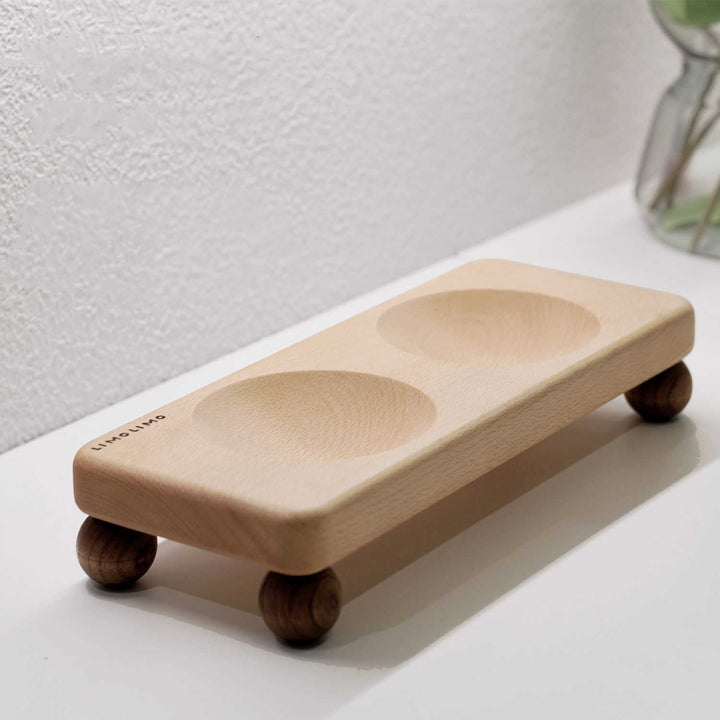 Solid Wood and Ceramic Feeding Bowl For Pets