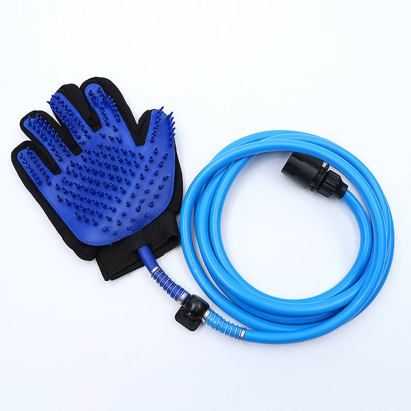 Five-Finger Pet Bath Massage Gloves With Water Spray Function