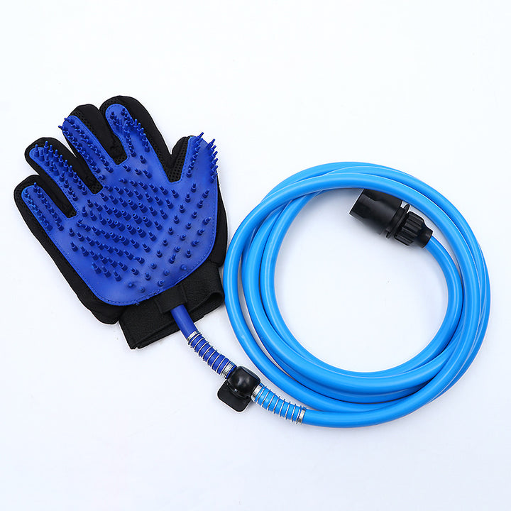 Five-Finger Pet Bath Massage Gloves With Water Spray Function