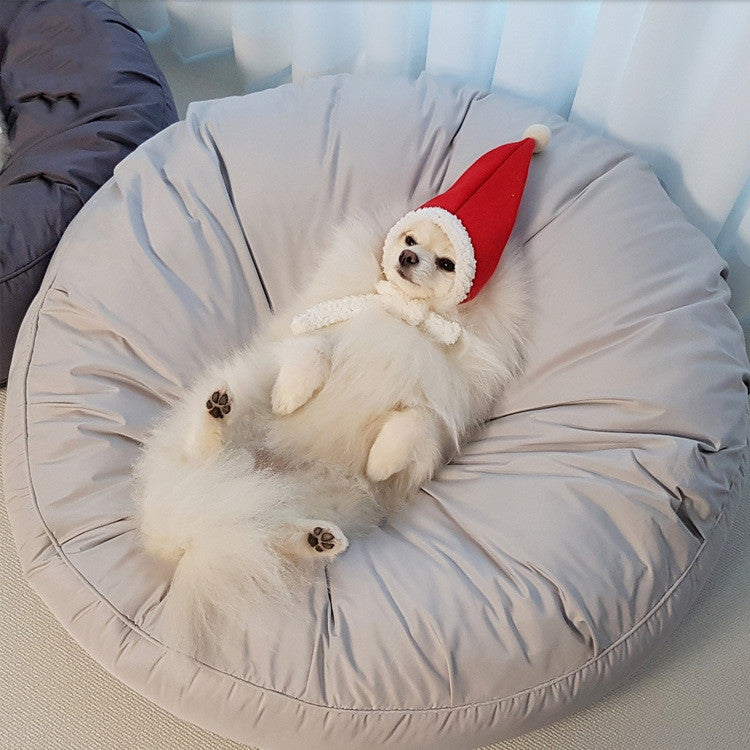 Large Round Pet Bed Moisture Proof Washable Elastic Comfortable Mat