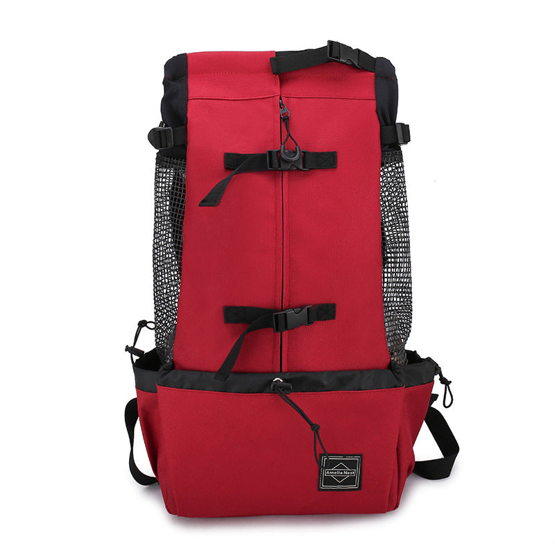Double-Shoulder Portable Pet Carrier Backpack For Travel And Outdoors
