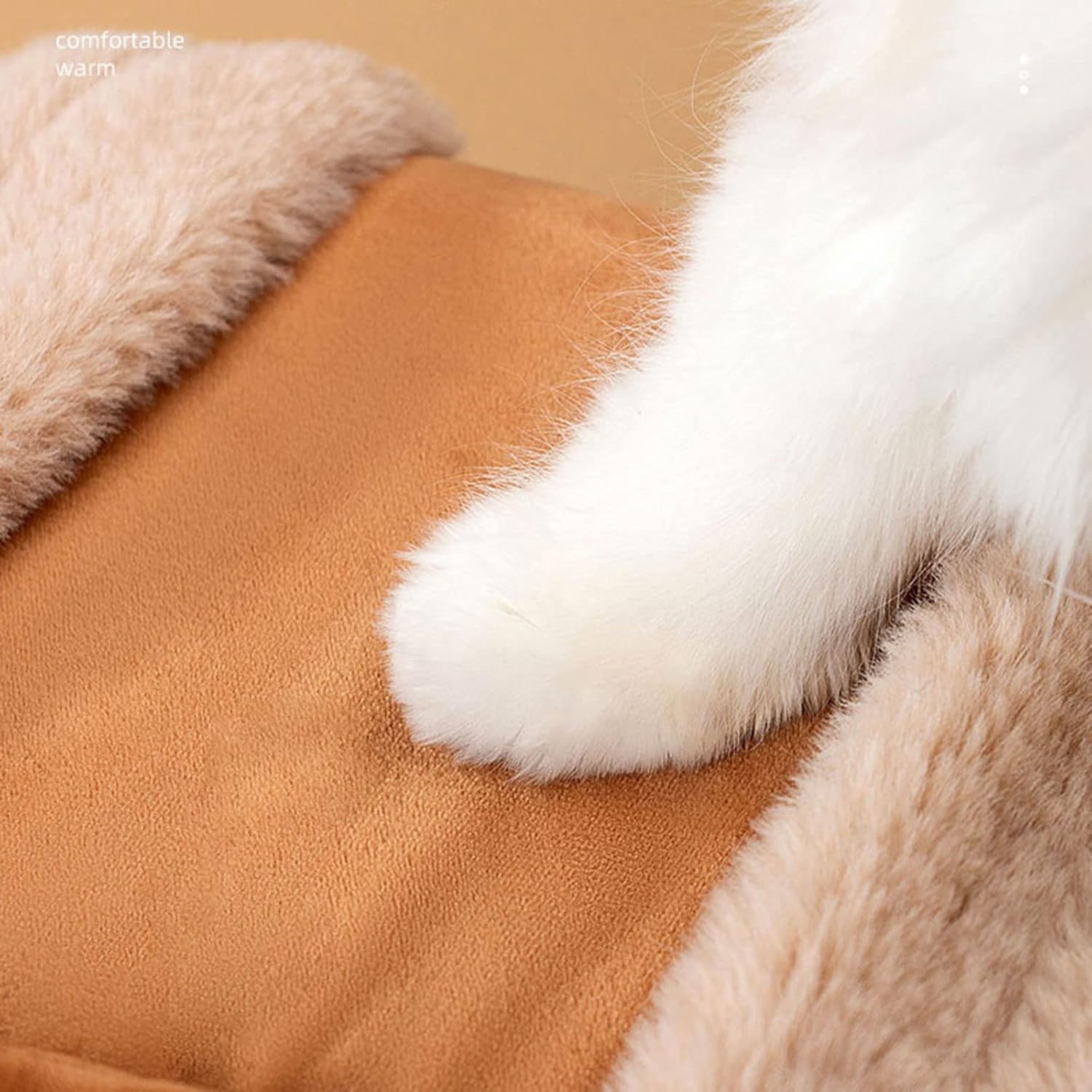 Plush Pet Carrier Backpack For Travel Winter Outdoor With Hand Warmers