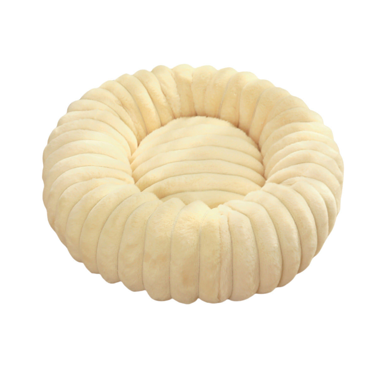 High Weight Plush Pet Bed Round Warm Long Hair Sleeping Nest