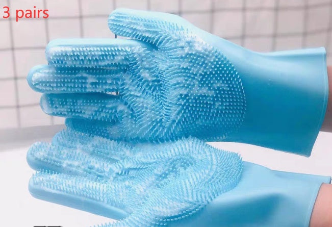 Silicone Pet Grooming Glove Brush For Bath Cleaning And Massage