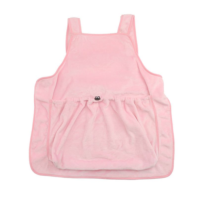Outdoor Pet Carrier Apron Hanging Chest Bag With Plush Pocket