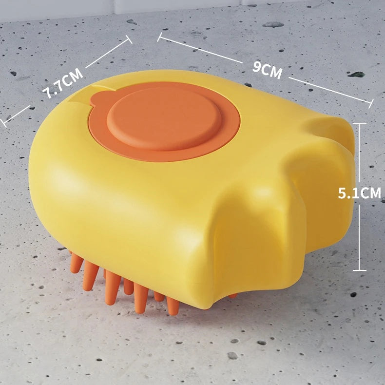 Pet Bath Massage Comb Brush With Shampoo Holder For Grooming