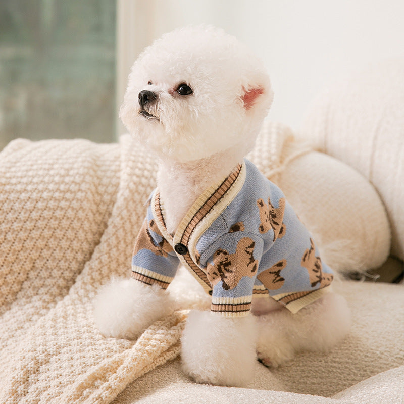 Pet Simple Warm Knitted Sweater For Small And Medium Pets