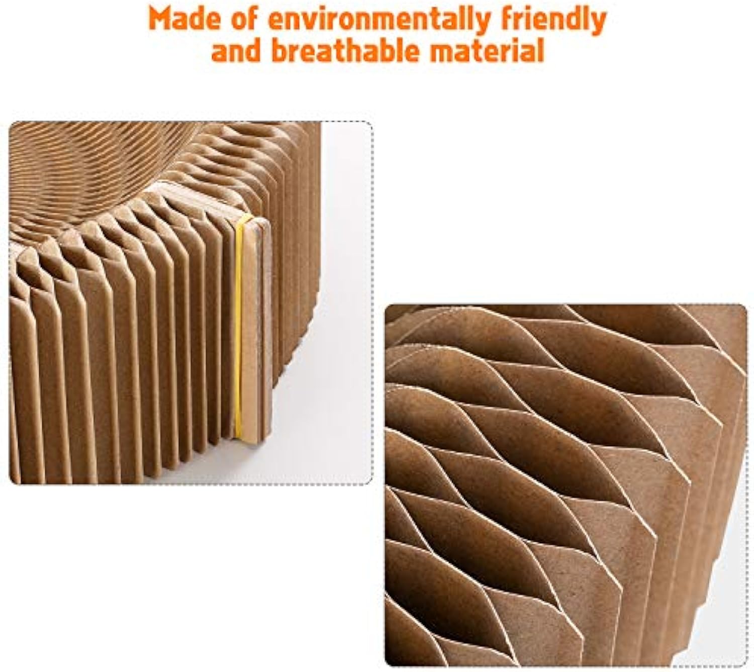 Collapsible Pet Scratcher Lounge Bed Corrugated Cardboard Round Nest