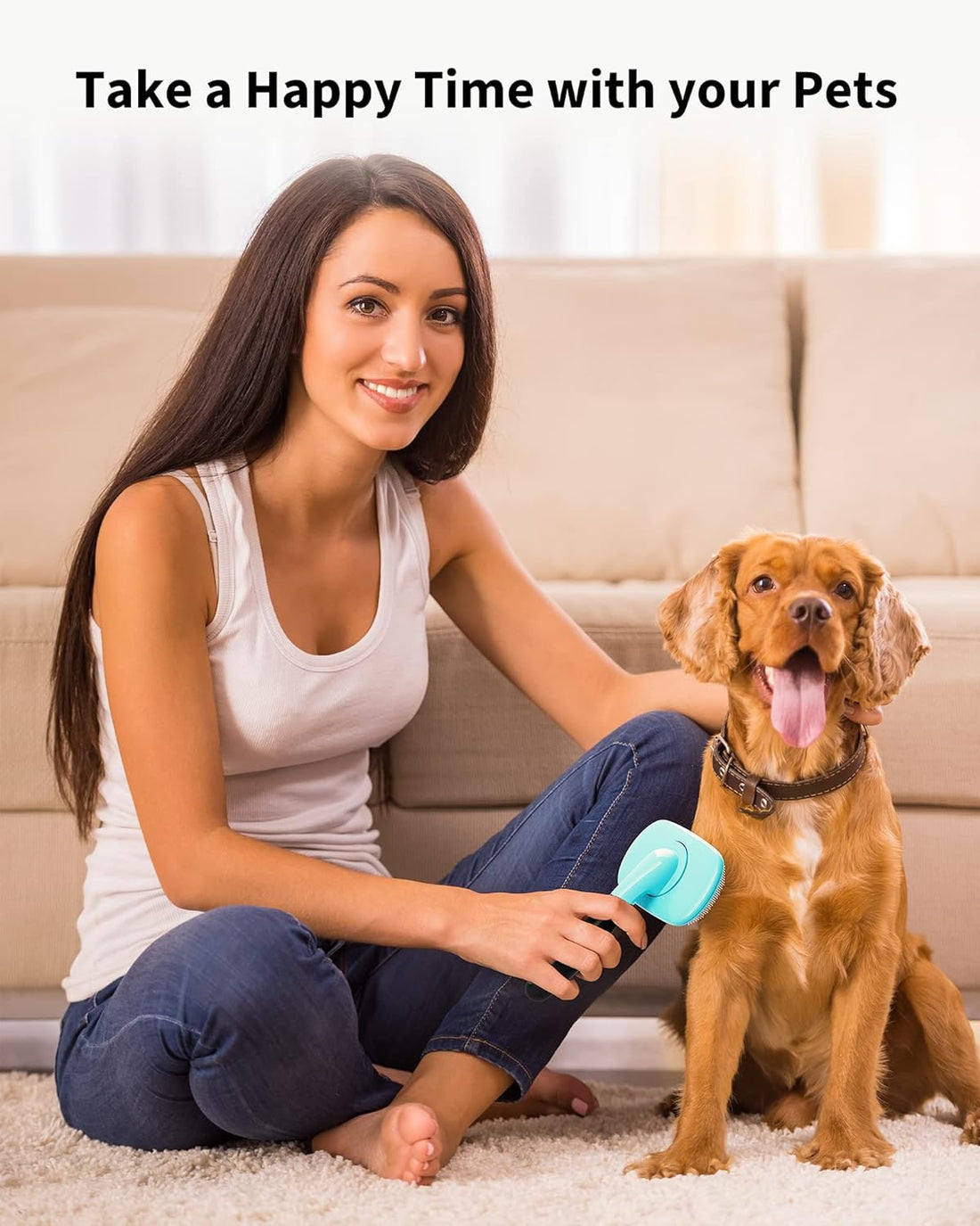 Pet Grooming Brush Shedding Hair Removal Grooming Tool