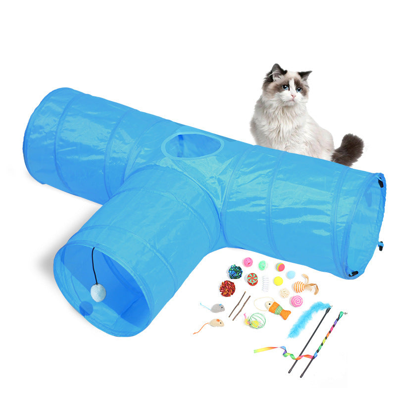 Foldable Tunnel Climbing Path Toy For Pets