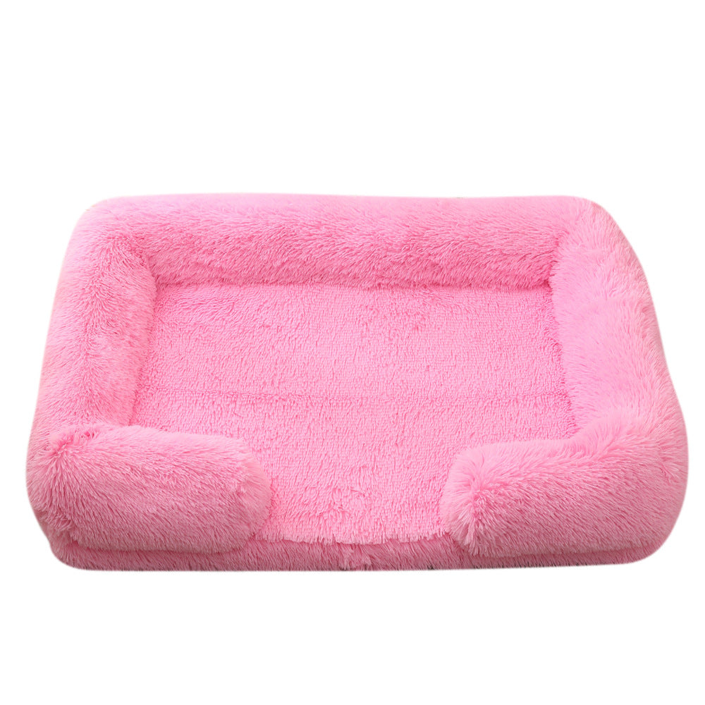 Plush Round Pet Bed Warm Winter Comfortable Sleeping Mat