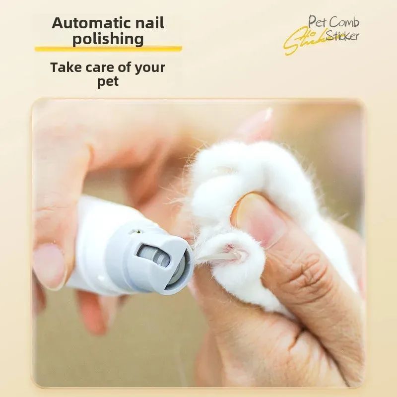 Rechargeable 2 In 1 Pet Nail Trimmer Grooming Brush Tool