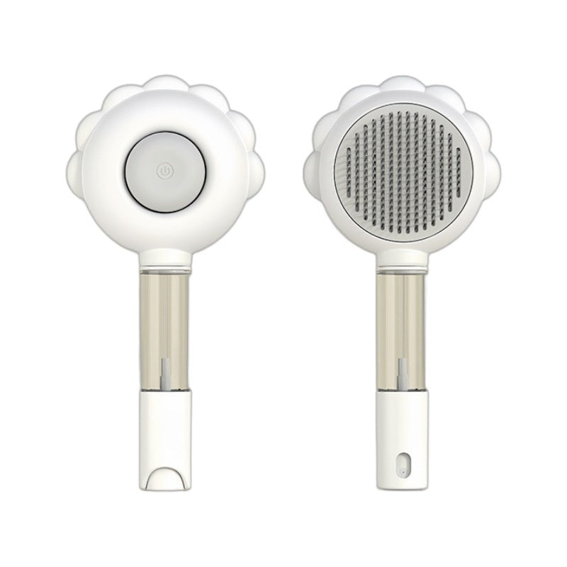2 In 1 Self Cleaning Pet Brush With Spray Grooming Tool