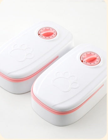 Automatic Smart Food Dispenser With Timer And Stainless Steel Bowl For Pets