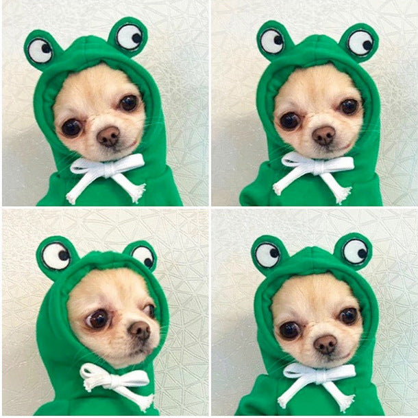 Hooded Apricot Elk Pet Sweater For Warmth