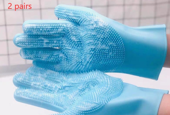 Silicone Pet Grooming Glove Brush For Bath Cleaning And Massage
