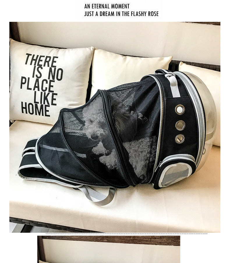Portable Pet Backpack Carrier Bubble With 360° Viewing And Capsule Design