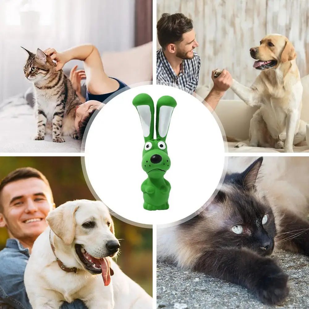 Soft Latex Hippo Squeaky Chew Toy For Pets