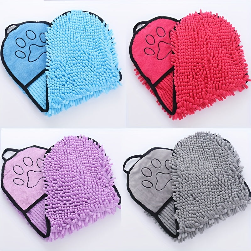 Microfiber Pet Bath Towel Quick Drying Absorbent With Hand Pockets