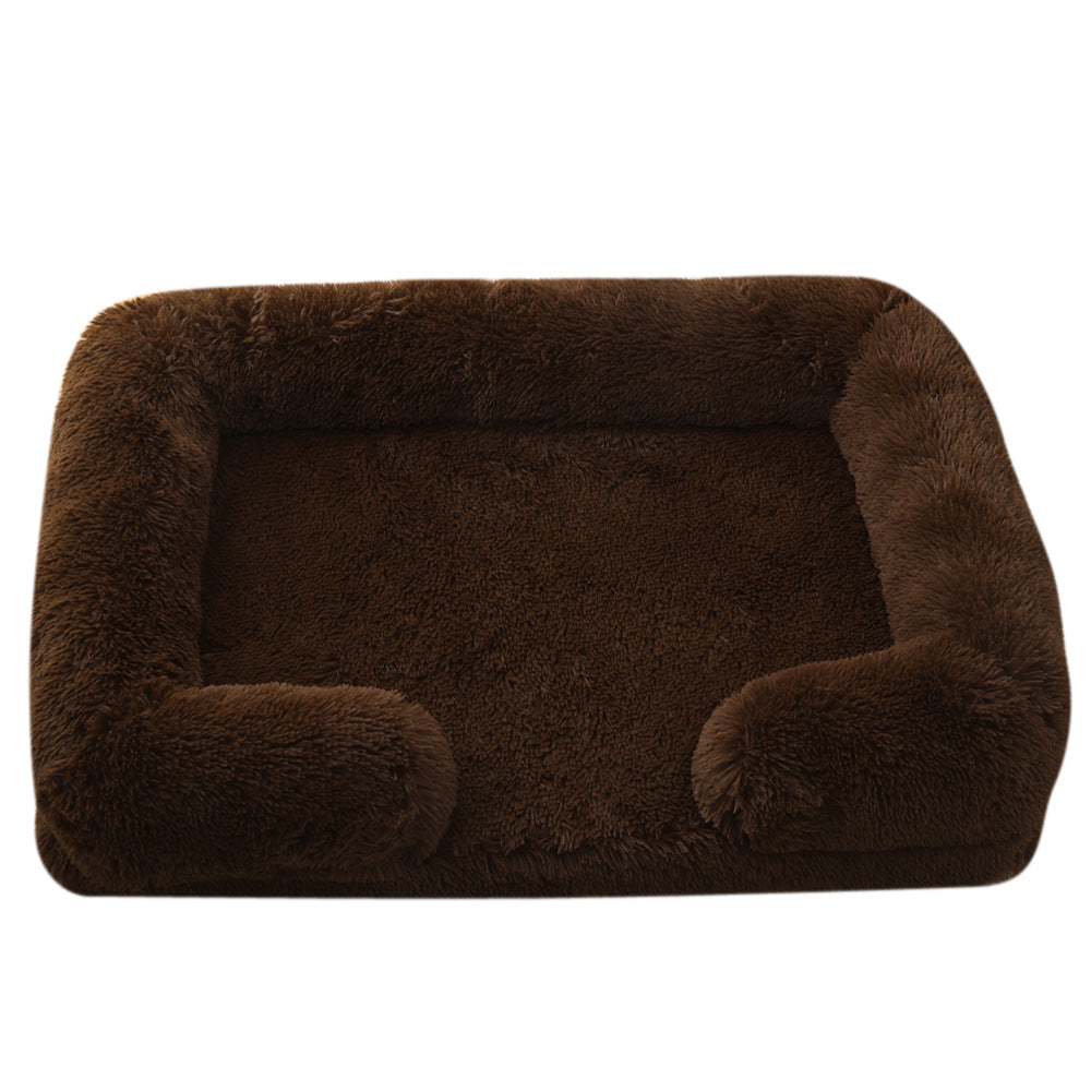 Plush Round Pet Bed Warm Winter Comfortable Sleeping Mat