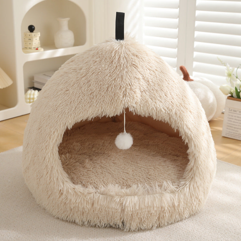 Plush Warm Pet Bed Cozy Winter Sleeping Nest