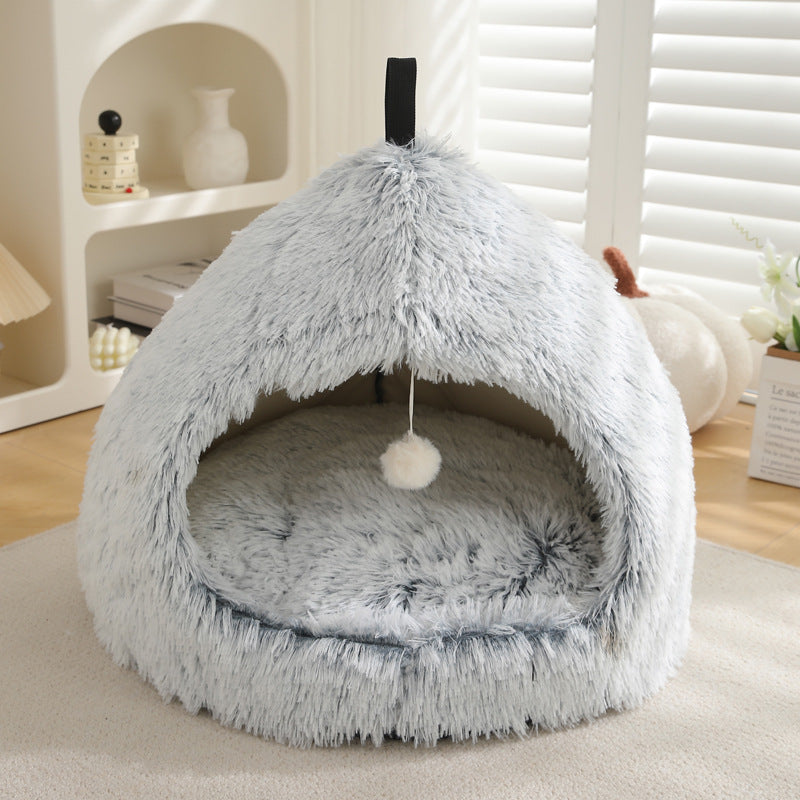 Plush Warm Pet Bed Cozy Winter Sleeping Nest