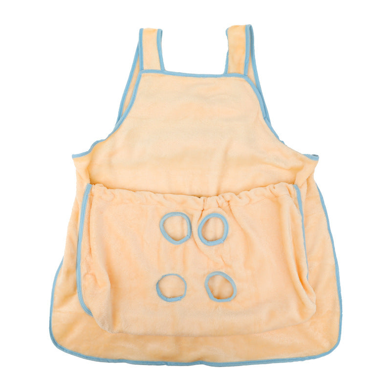 Outdoor Pet Carrier Apron Hanging Chest Bag With Plush Pocket