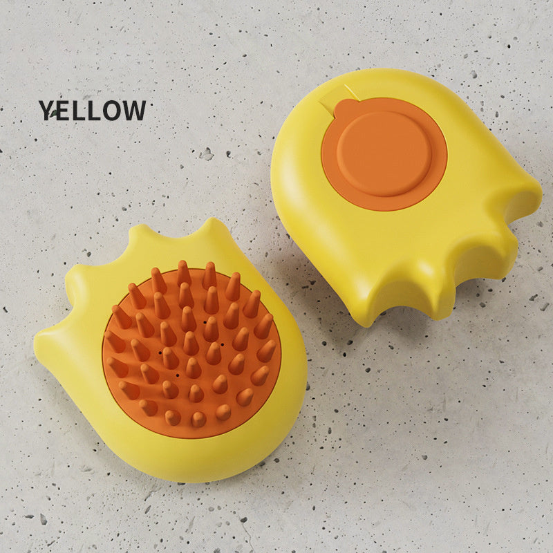 Pet Bath Massage Comb Brush With Shampoo Holder For Grooming