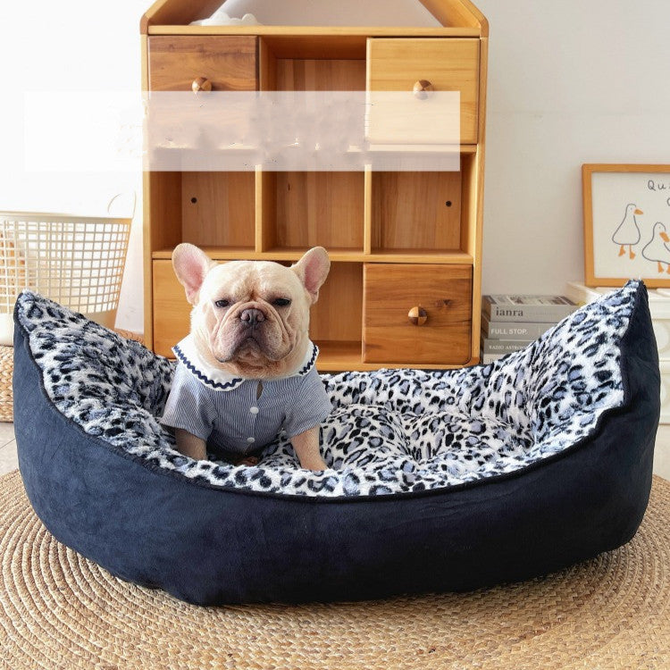 Boat Shaped Pet Sofa Bed Thick Plush Comfortable Sleeping Mat