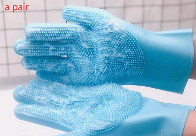 Silicone Pet Grooming Glove Brush For Bath Cleaning And Massage