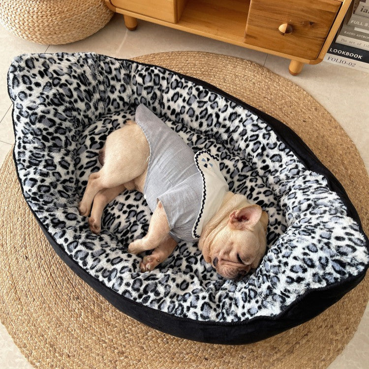 Boat Shaped Pet Sofa Bed Thick Plush Comfortable Sleeping Mat