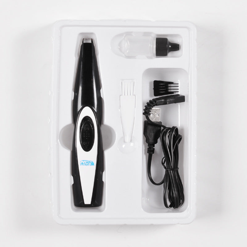 Electric Pet Nail Grinder Hair Trimmer USB Rechargeable Grooming Tool