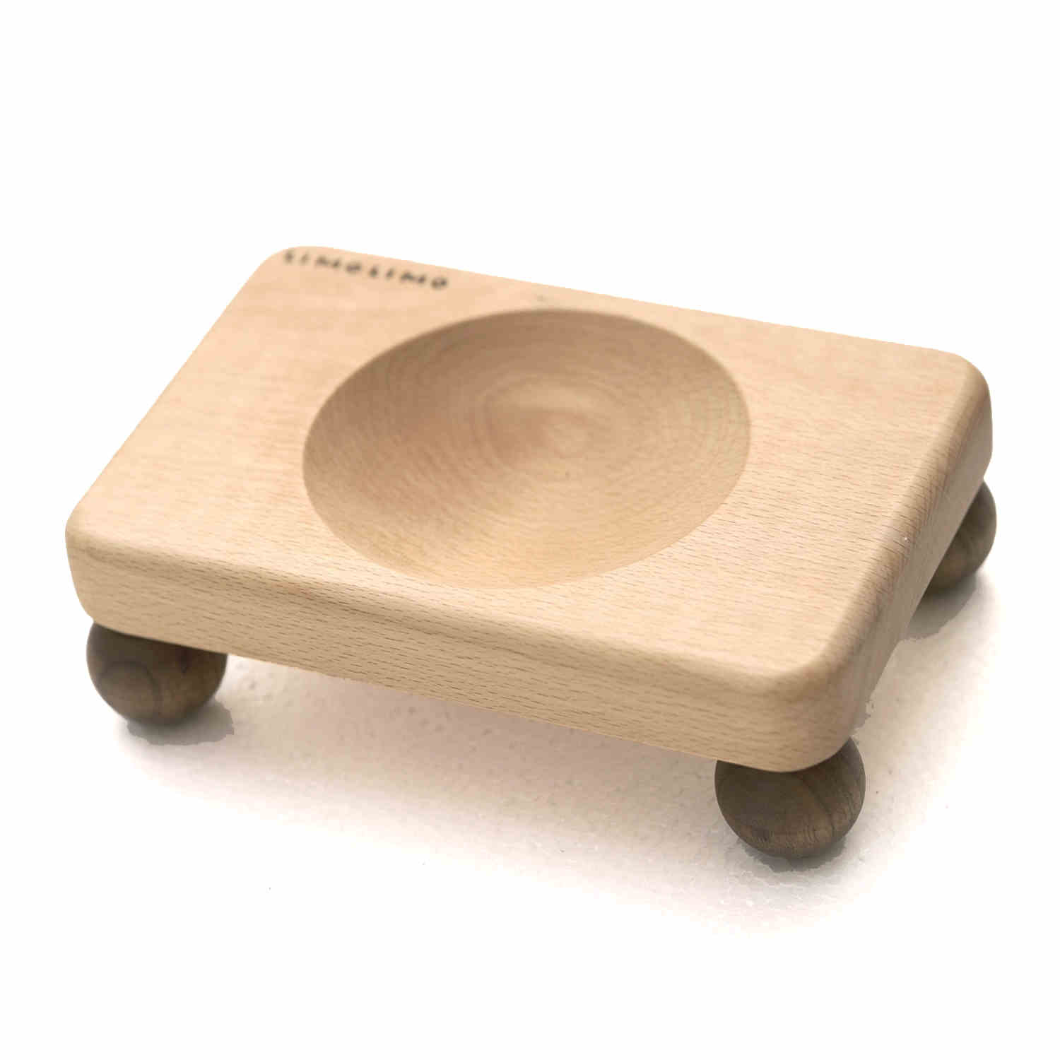 Solid Wood and Ceramic Feeding Bowl For Pets