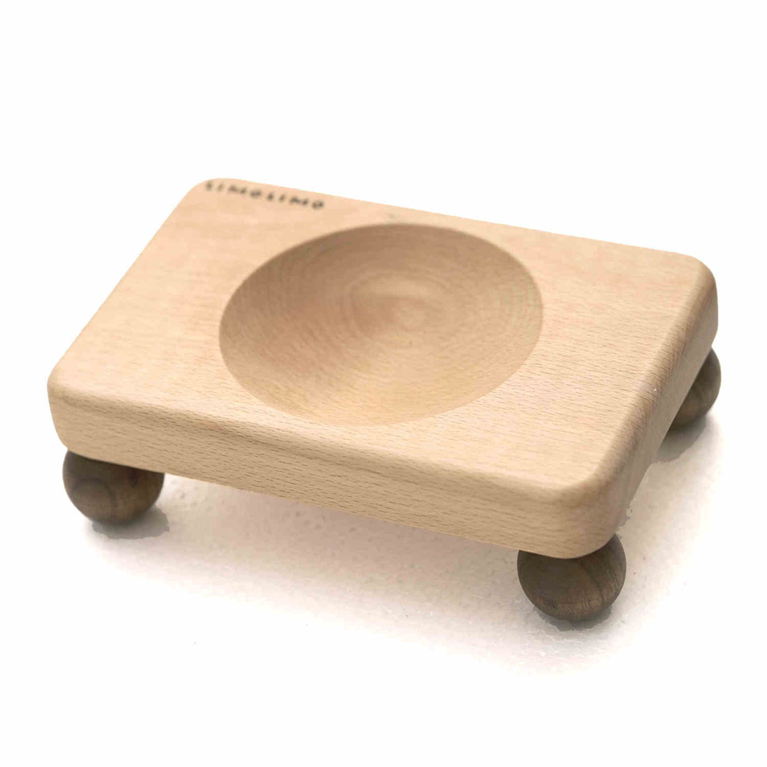 Solid Wood and Ceramic Feeding Bowl For Pets