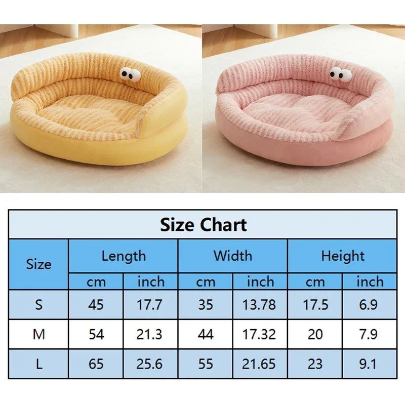 Modern Solid Color Plush Pet Bed Soft Warm Washable Sleeping Mat