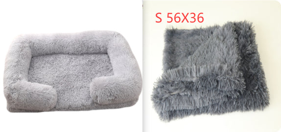 Plush Round Pet Bed Warm Winter Comfortable Sleeping Mat